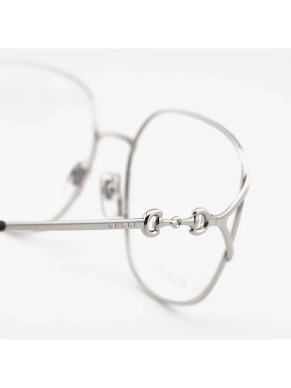 Gucci GG1019O 002 Eyeglasses Silver 58mm Square Frame